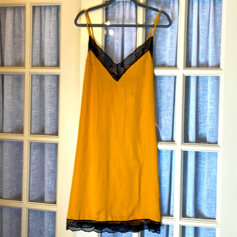 Lace-Trim Silky Nightgown